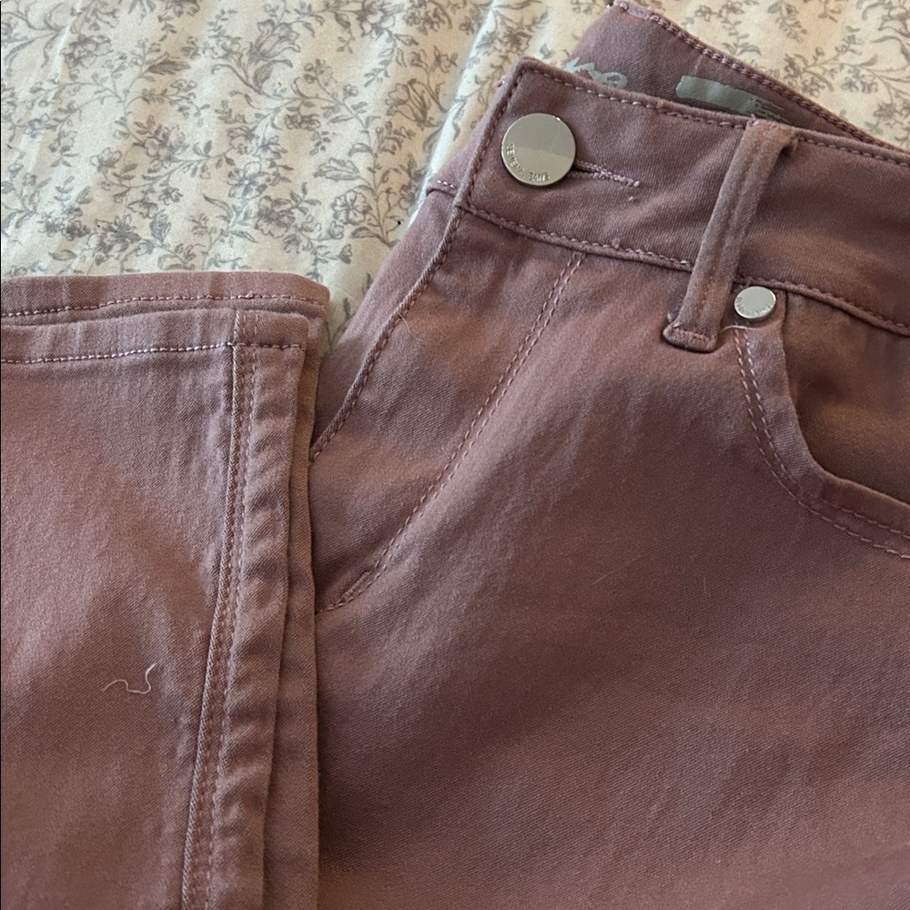 Seven7 Women's High Rise Skinny Jeans - Mauve - Picture 1 of 6
